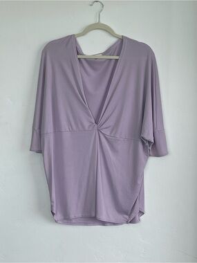 silence + noise pastel lilac knit top